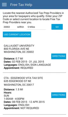 IRS2Go android App screenshot 2