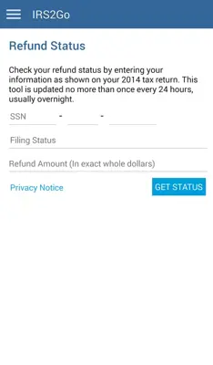 IRS2Go android App screenshot 4